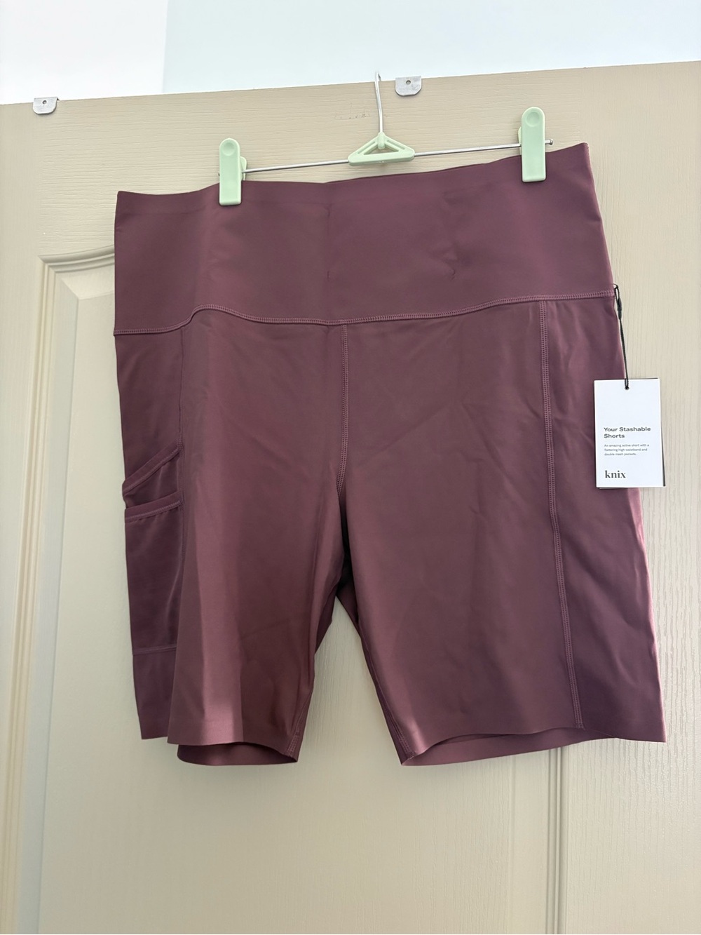 knix High-Waist Bike Shorts in Mauve